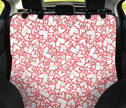 Valentine's Day Heart Pattern Print Pet Car Back Seat Cover
