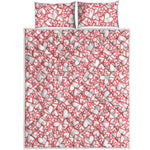 Valentine's Day Heart Pattern Print Quilt Bed Set