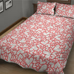 Valentine's Day Heart Pattern Print Quilt Bed Set