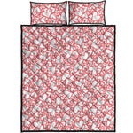 Valentine's Day Heart Pattern Print Quilt Bed Set