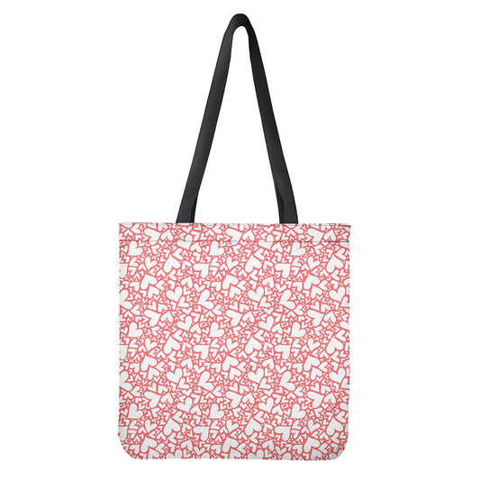 Valentine's Day Heart Pattern Print Tote Bag