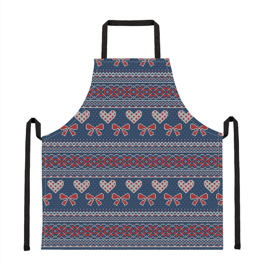 Valentine's Day Knitted Pattern Print Apron