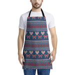 Valentine's Day Knitted Pattern Print Apron