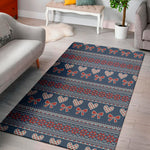 Valentine's Day Knitted Pattern Print Area Rug