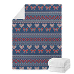 Valentine's Day Knitted Pattern Print Blanket