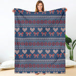 Valentine's Day Knitted Pattern Print Blanket