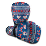 Valentine's Day Knitted Pattern Print Boxing Gloves