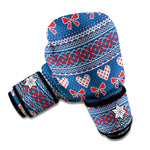 Valentine's Day Knitted Pattern Print Boxing Gloves