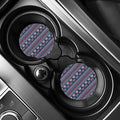 Valentine's Day Knitted Pattern Print Car Coasters