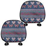 Valentine's Day Knitted Pattern Print Car Headrest Covers