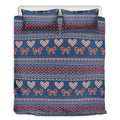 Valentine's Day Knitted Pattern Print Duvet Cover Bedding Set