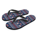Valentine's Day Knitted Pattern Print Flip Flops