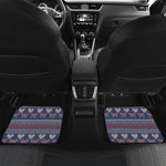 Valentine's Day Knitted Pattern Print Front and Back Car Floor Mats