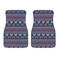 Valentine's Day Knitted Pattern Print Front Car Floor Mats