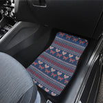 Valentine's Day Knitted Pattern Print Front Car Floor Mats