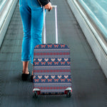 Valentine's Day Knitted Pattern Print Luggage Cover