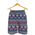 Valentine's Day Knitted Pattern Print Men's Shorts