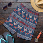 Valentine's Day Knitted Pattern Print Men's Shorts