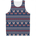 Valentine's Day Knitted Pattern Print Men's Tank Top