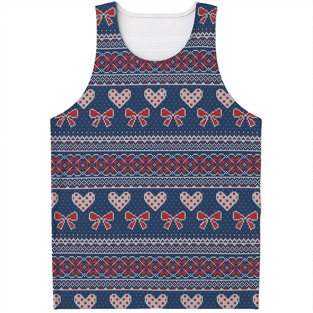 Valentine's Day Knitted Pattern Print Men's Tank Top