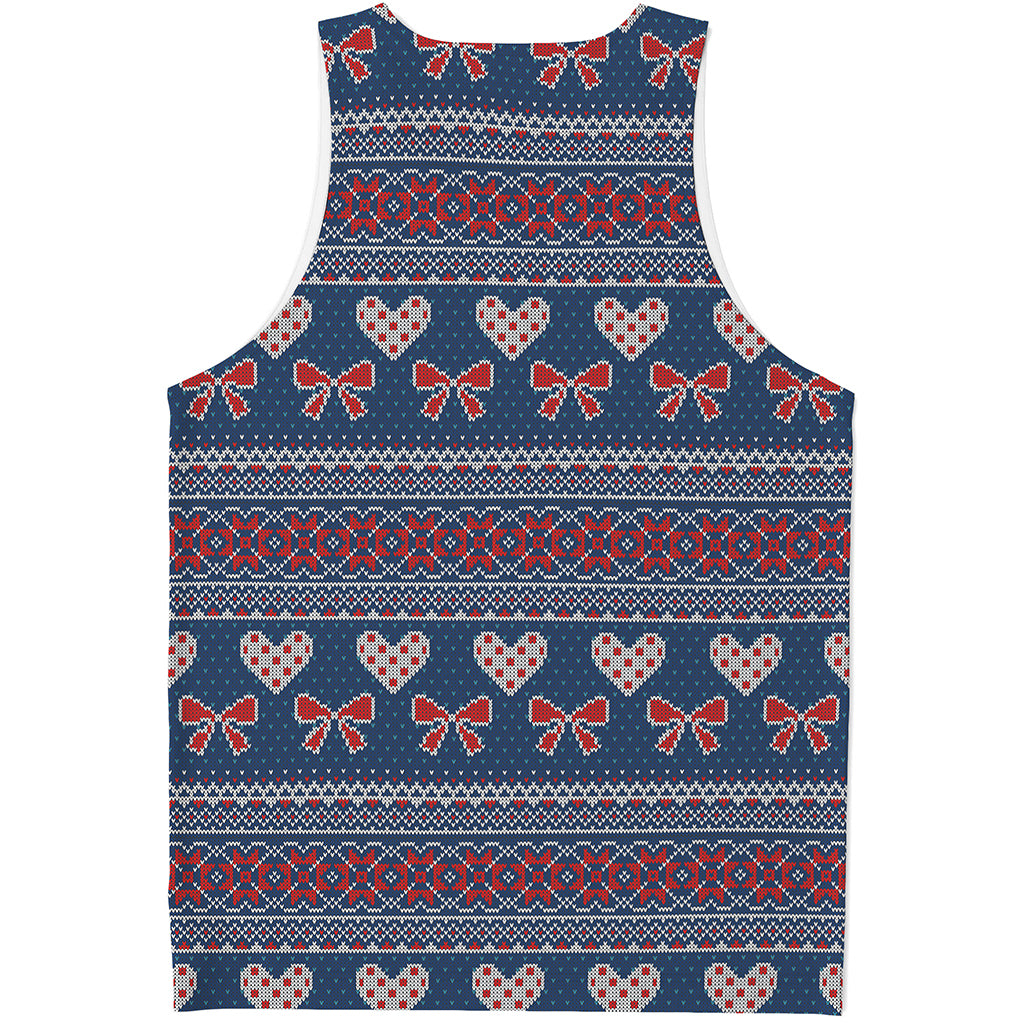 Valentine's Day Knitted Pattern Print Men's Tank Top