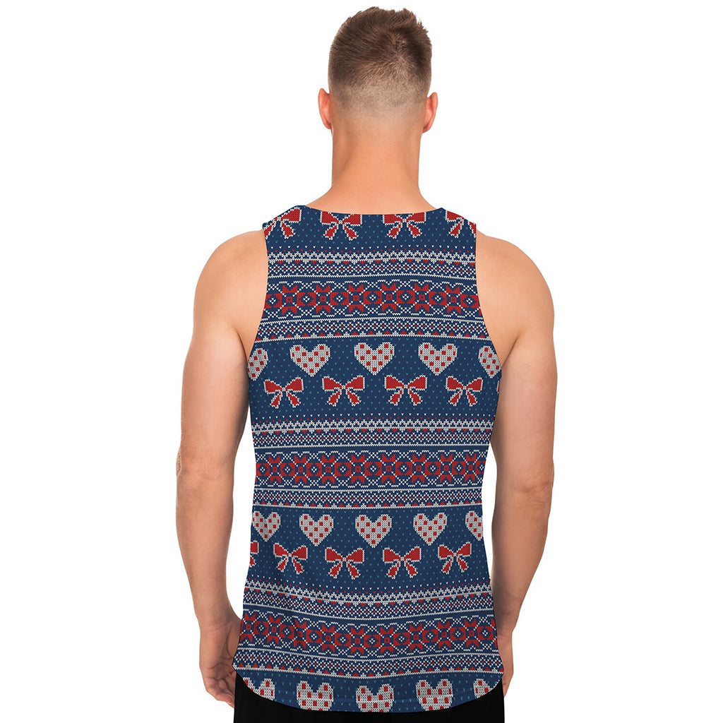 Valentine's Day Knitted Pattern Print Men's Tank Top