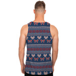 Valentine's Day Knitted Pattern Print Men's Tank Top