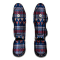Valentine's Day Knitted Pattern Print Muay Thai Shin Guards