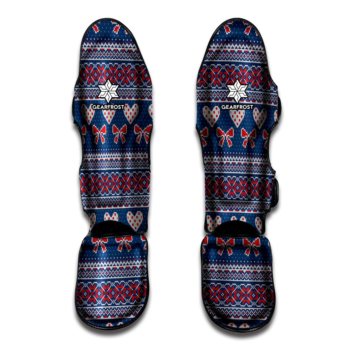Valentine's Day Knitted Pattern Print Muay Thai Shin Guard