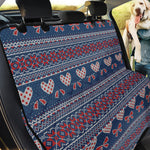 Valentine's Day Knitted Pattern Print Pet Car Back Seat Cover