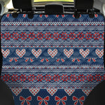 Valentine's Day Knitted Pattern Print Pet Car Back Seat Cover