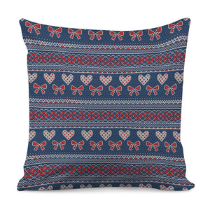 Valentine's Day Knitted Pattern Print Pillow Cover