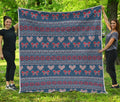 Valentine's Day Knitted Pattern Print Quilt