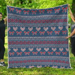 Valentine's Day Knitted Pattern Print Quilt