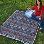 Valentine's Day Knitted Pattern Print Quilt