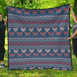 Valentine's Day Knitted Pattern Print Quilt
