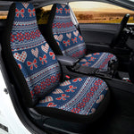 Valentine's Day Knitted Pattern Print Universal Fit Car Seat Covers