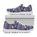 Valentine's Day Knitted Pattern Print White Running Shoes