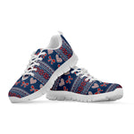 Valentine's Day Knitted Pattern Print White Sneakers