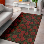 Valentine's Day Rose Pattern Print Area Rug