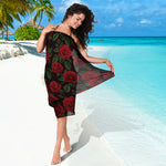 Valentine's Day Rose Pattern Print Beach Sarong Wrap