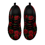 Valentine's Day Rose Pattern Print Black Sneakers