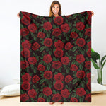 Valentine's Day Rose Pattern Print Blanket