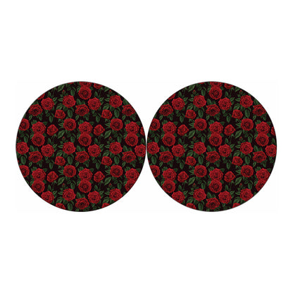 Valentine's Day Rose Pattern Print Car Coasters
