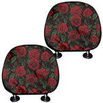 Valentine's Day Rose Pattern Print Car Headrest Covers