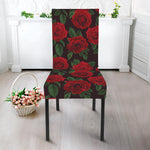 Valentine's Day Rose Pattern Print Dining Chair Slipcover