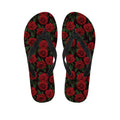 Valentine's Day Rose Pattern Print Flip Flops