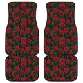 Valentine's Day Rose Pattern Print Front and Back Car Floor Mats