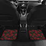 Valentine's Day Rose Pattern Print Front and Back Car Floor Mats