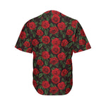 Valentine's Day Rose Pattern Print Men's Baseball Jersey